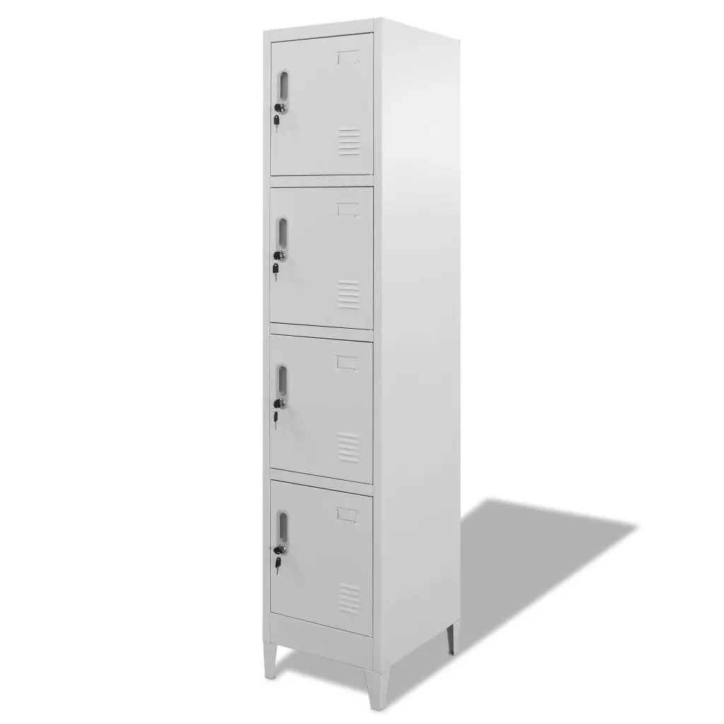 vidaXL Locker Cabinet with 4 Compartments 38x45x180 cm