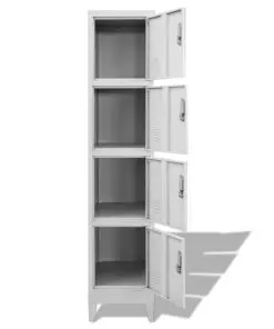 vidaXL Locker Cabinet with 4 Compartments 38x45x180 cm