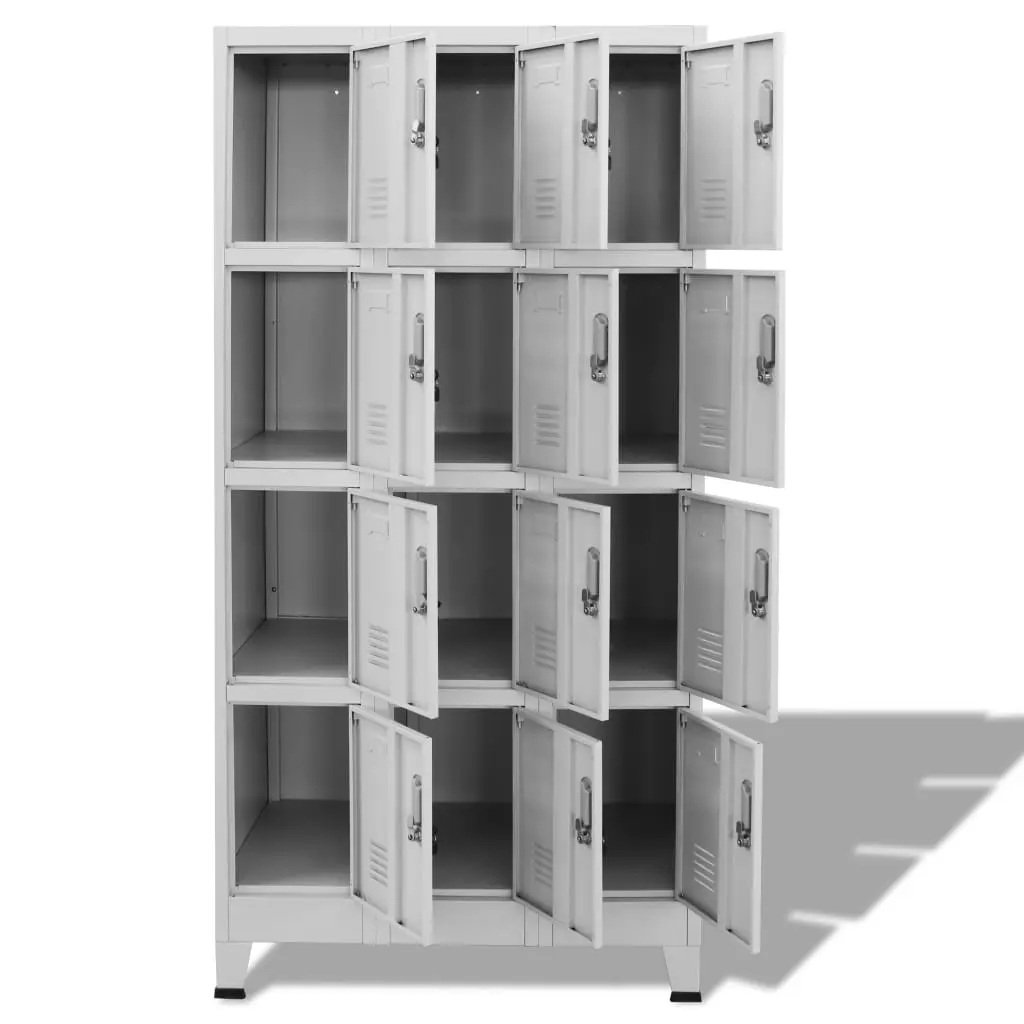 vidaXL Locker Cabinet with 12 Compartments 90x45x180 cm