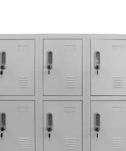 vidaXL Locker Cabinet with 12 Compartments 90x45x180 cm
