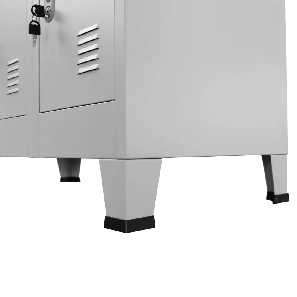 vidaXL Locker Cabinet with 12 Compartments 90x45x180 cm