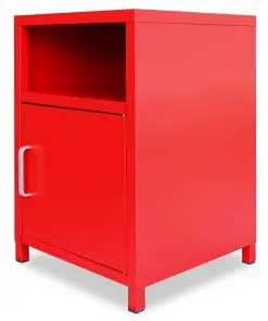 vidaXL Bedside Cabinet 35x35x51 cm Red