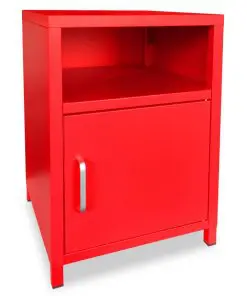 vidaXL Bedside Cabinet 35x35x51 cm Red
