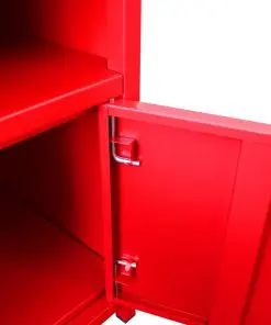 vidaXL Bedside Cabinet 35x35x51 cm Red