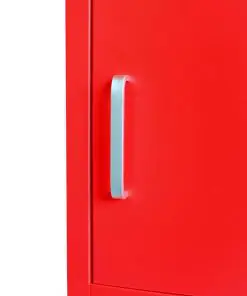 vidaXL Bedside Cabinet 35x35x51 cm Red