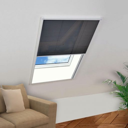 vidaXL Plisse Insect Screen for Windows Aluminium 120×120 cm