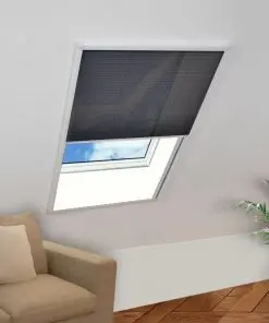 vidaXL Plisse Insect Screen for Windows Aluminium 130×100 cm