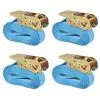 vidaXL Ratchet Tie Down Straps 4 pcs 0.8 Tonnes 6mx25mm Blue