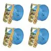 vidaXL Ratchet Tie Down Straps 4 pcs 2 Tonnes 6mx38mm Blue