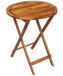 vidaXL 3 Piece Folding Bistro Set solid Acacia Wood