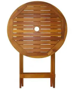 vidaXL 3 Piece Folding Bistro Set solid Acacia Wood
