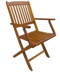 vidaXL 3 Piece Folding Bistro Set solid Acacia Wood