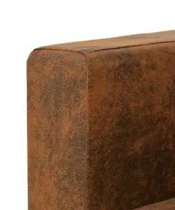 vidaXL Armchair Brown Faux Suede Leather
