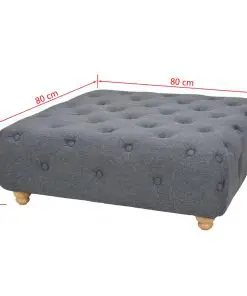 vidaXL Pouffe Fabric 80x80x30 cm Dark Grey