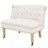 vidaXL Loveseat Fabric 94x67x76 cm White