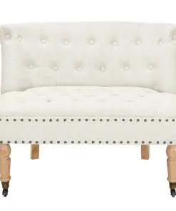 vidaXL Loveseat Fabric 94x67x76 cm White