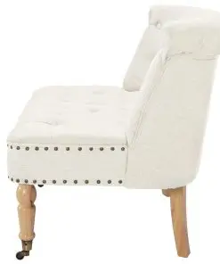 vidaXL Loveseat Fabric 94x67x76 cm White