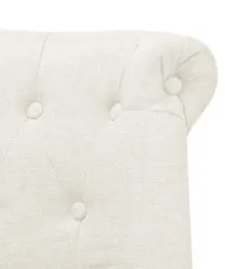 vidaXL Loveseat Fabric 94x67x76 cm White