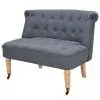 vidaXL Loveseat Fabric 94x67x76 cm Dark Grey