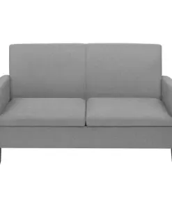 vidaXL 2-Seater Sofa 135x65x76 cm Light Grey