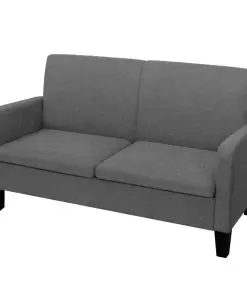 vidaXL 2-Seater Sofa 135x65x76 cm Dark Grey