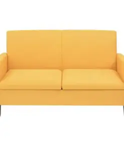 vidaXL 2-Seater Sofa 135x65x76 cm Yellow