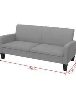 vidaXL 3-Seater Sofa 180x65x76 cm Dark Grey