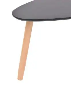 vidaXL Coffee Table Set 2 Pieces Solid Pinewood Black