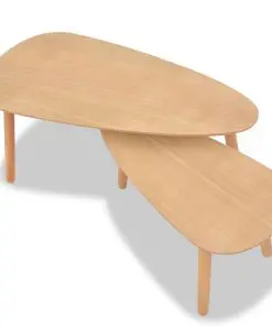 vidaXL Coffee Table Set 2 Pieces Solid Pinewood Brown