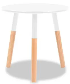 vidaXL Side Table Set 2 Pieces Solid Pinewood White