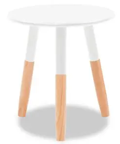 vidaXL Side Table Set 2 Pieces Solid Pinewood White