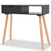 vidaXL Console Table Solid Pinewood 80x30x72 cm Black