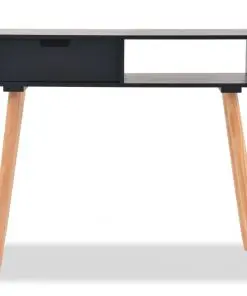 vidaXL Console Table Solid Pinewood 80x30x72 cm Black