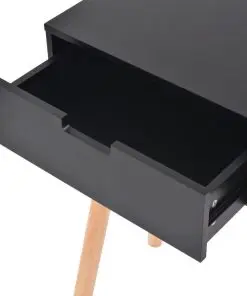 vidaXL Console Table Solid Pinewood 80x30x72 cm Black