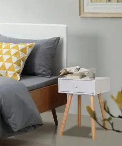 vidaXL Bedside Tables 2 pcs Solid Pinewood 40x30x61 cm White