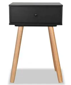 vidaXL Bedside Tables 2 pcs Solid Pinewood 40x30x61 cm Black