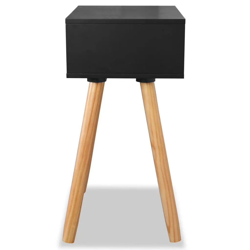 vidaXL Bedside Tables 2 pcs Solid Pinewood 40x30x61 cm Black