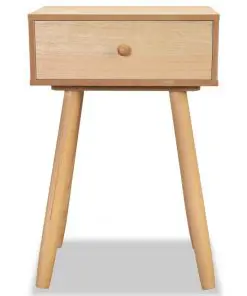 vidaXL Bedside Tables 2 pcs Solid Pinewood 40x30x61 cm Brown