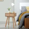 vidaXL Bedside Tables 2 pcs Solid Pinewood 40x30x61 cm Brown