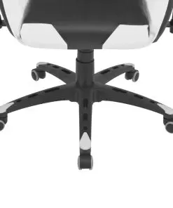 vidaXL Reclining Office Racing Chair Artificial Leather White