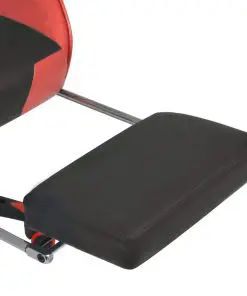 vidaXL Reclining Office Racing Chair with Footrest Red