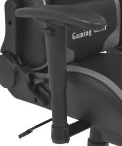 vidaXL Reclining Office Racing Chair with Footrest Grey