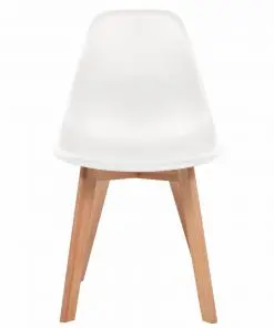 vidaXL Dining Chairs 4 pcs White Plastic