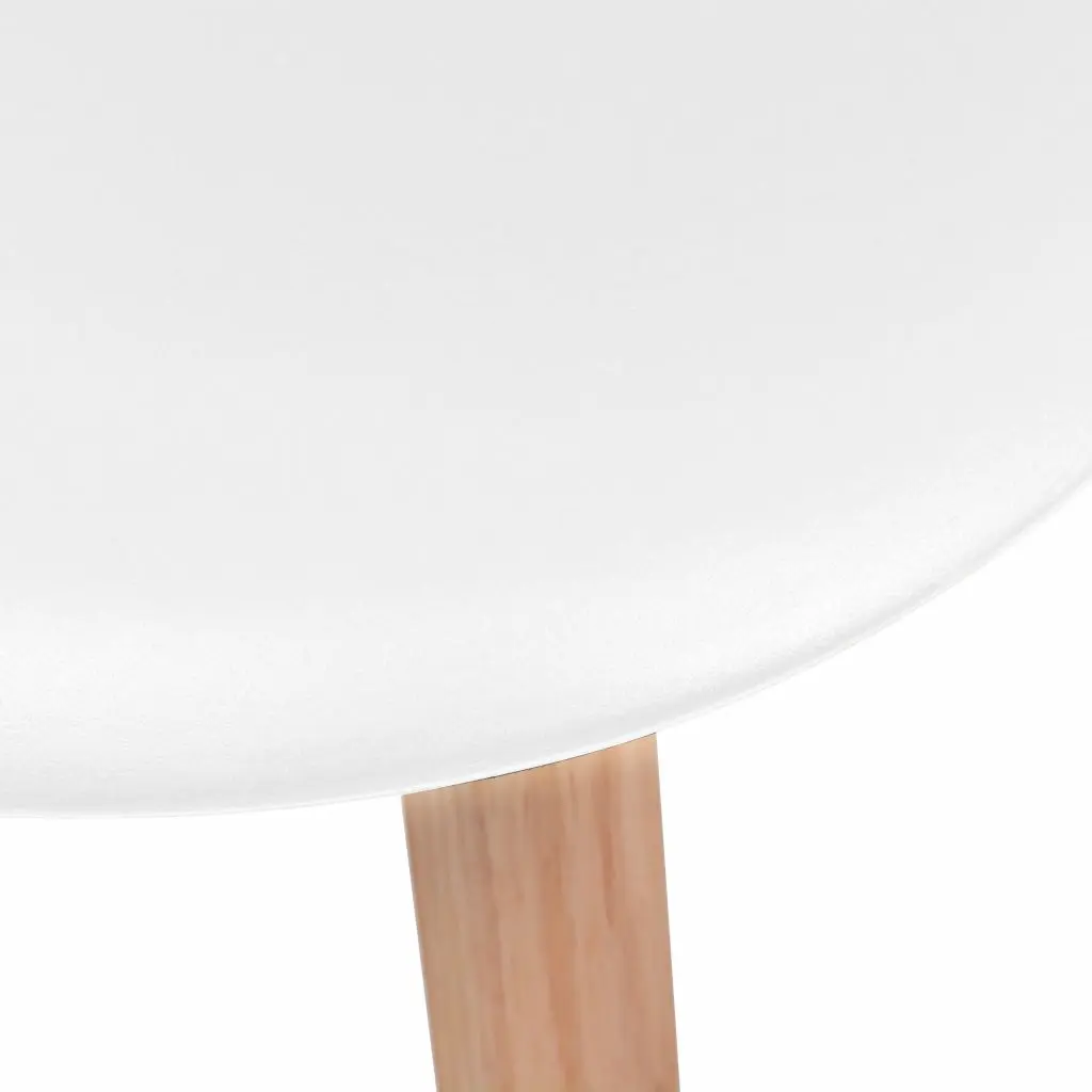 vidaXL Dining Chairs 4 pcs White Plastic