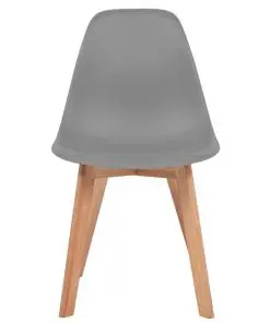 vidaXL Dining Chairs 4 pcs Grey Plastic