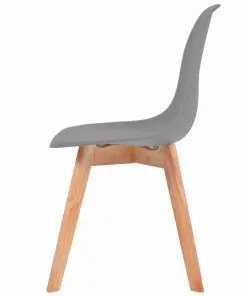 vidaXL Dining Chairs 6 pcs Grey Plastic