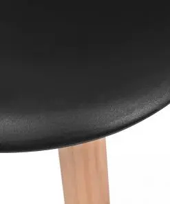 vidaXL Dining Chairs 4 pcs Black Plastic