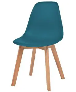 vidaXL Dining Chairs 4 pcs Turquoise Plastic