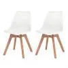 vidaXL Dining Chairs 2 pcs White Faux Leather