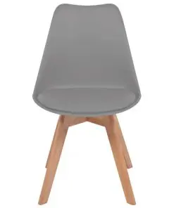 vidaXL Dining Chairs 2 pcs Grey Faux Leather